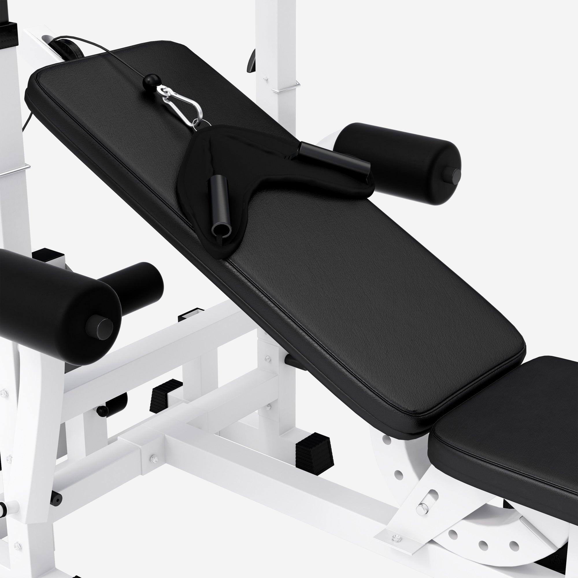 Daudzfunkcionāls svarcelšanas sols + 108 kg stieņa komplekts