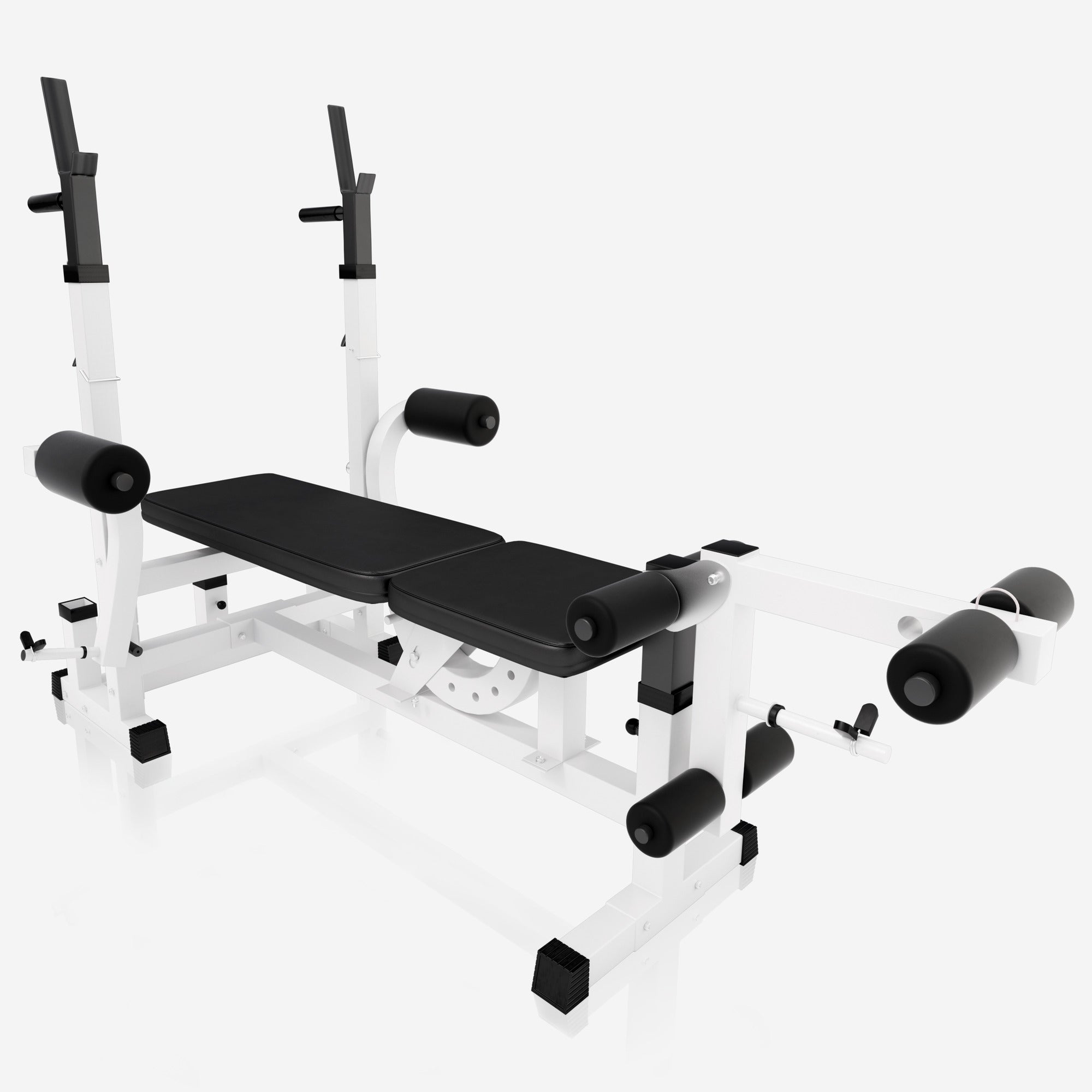 Daudzfunkcionāls svarcelšanas sols + stieņa komplekts 108 kg