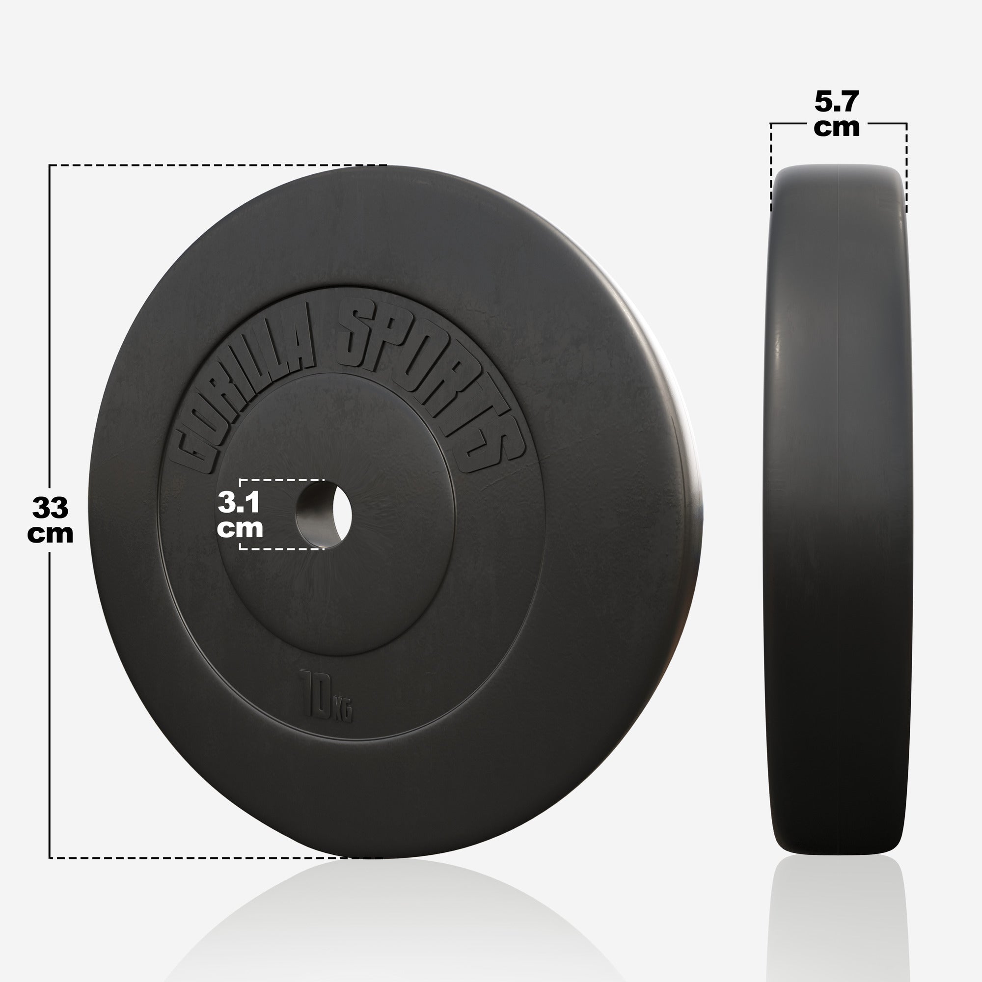 Ar vinilu pārklāts svaru disks 10 kg 30 mm