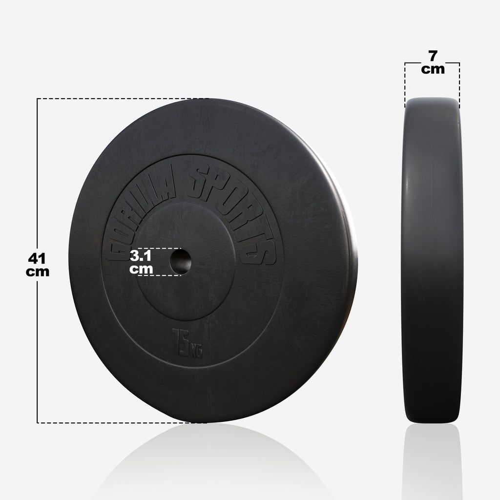 Ar vinilu pārklāts svaru disks 15 kg 30 mm
