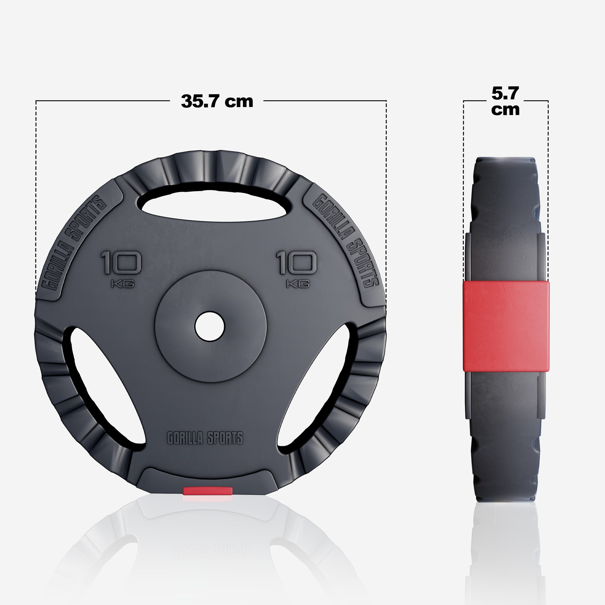 Tri Grip vinila svaru disks 10 kg 30 mm
