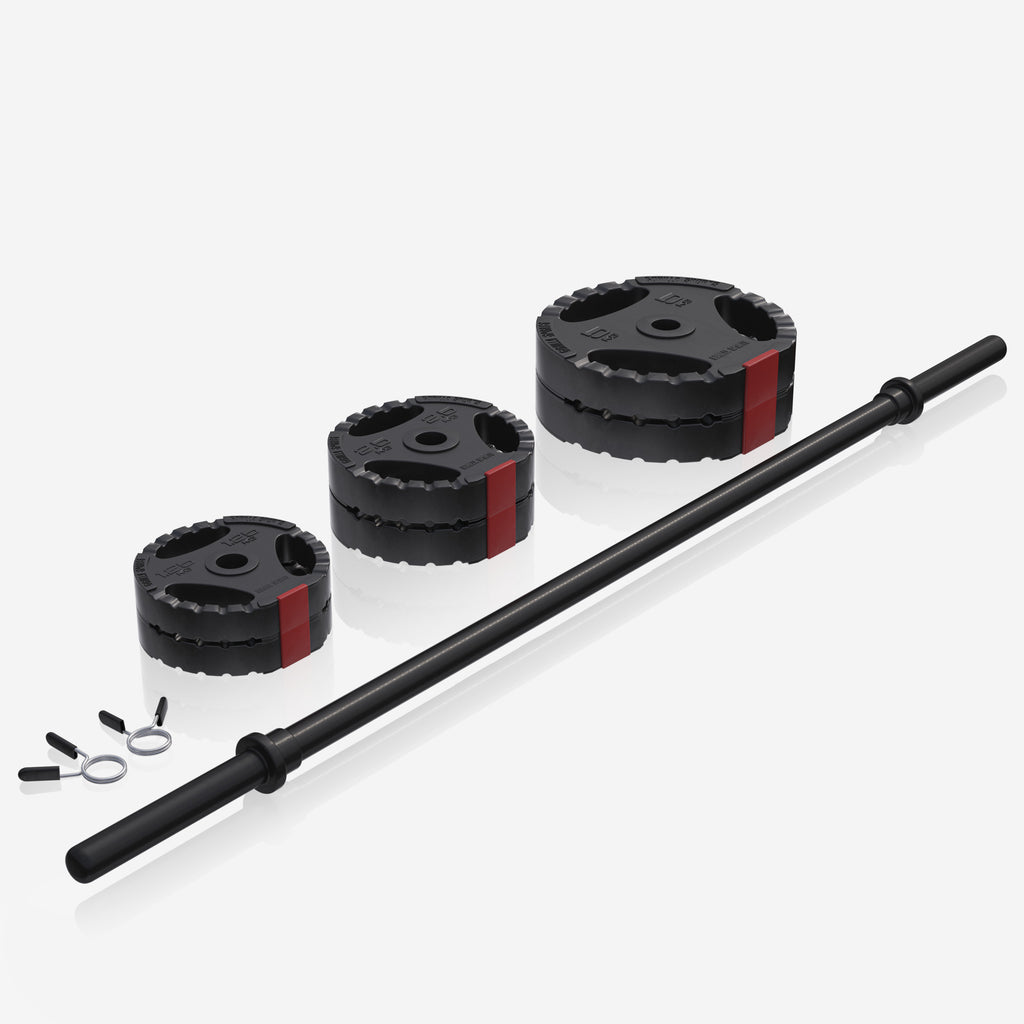 BodyPump komplekts 19,5 kg ar Tri Grip svaru diskiem