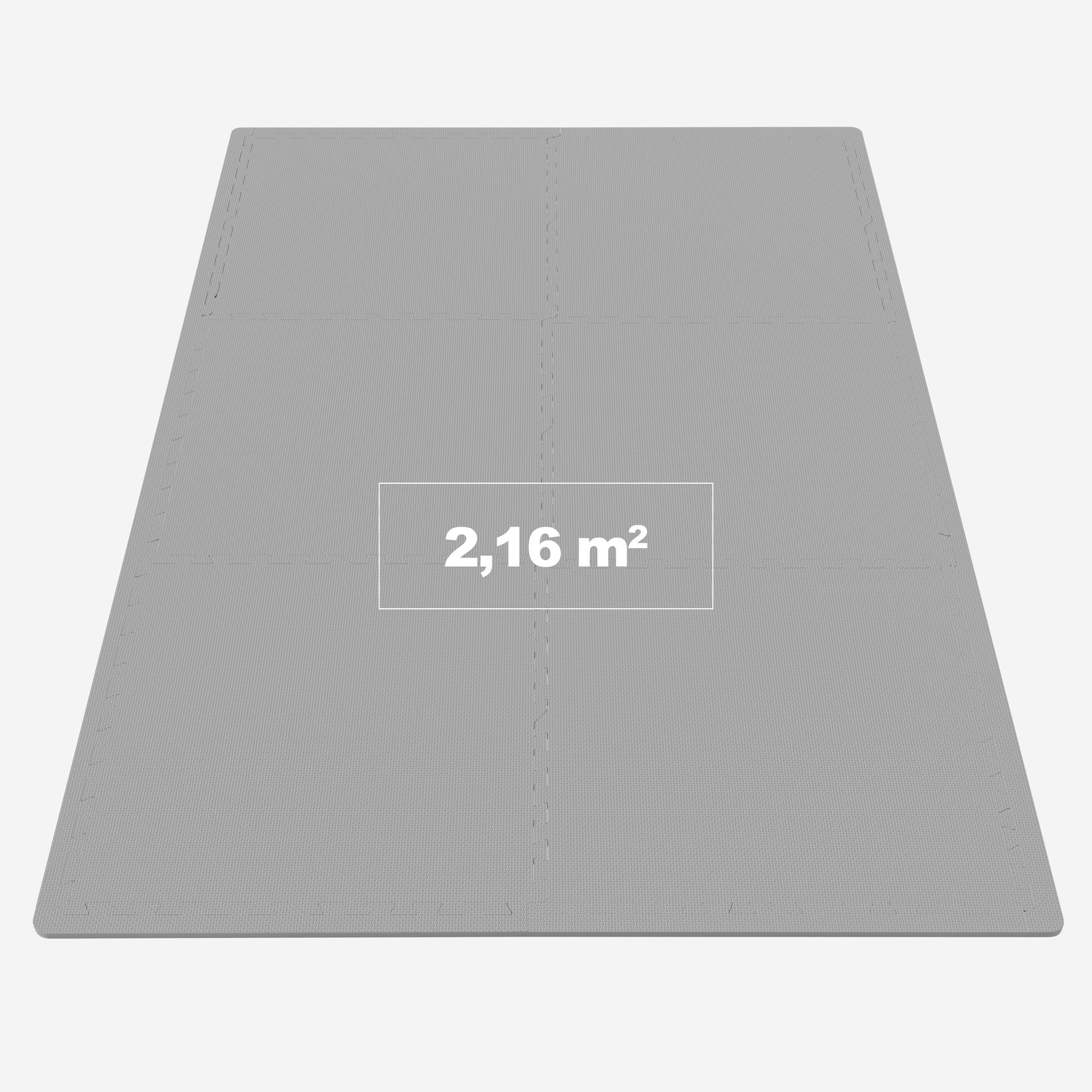 Aizsargpaklājs, 6 daļas 60 x 60 x 1,2 cm, pelēks