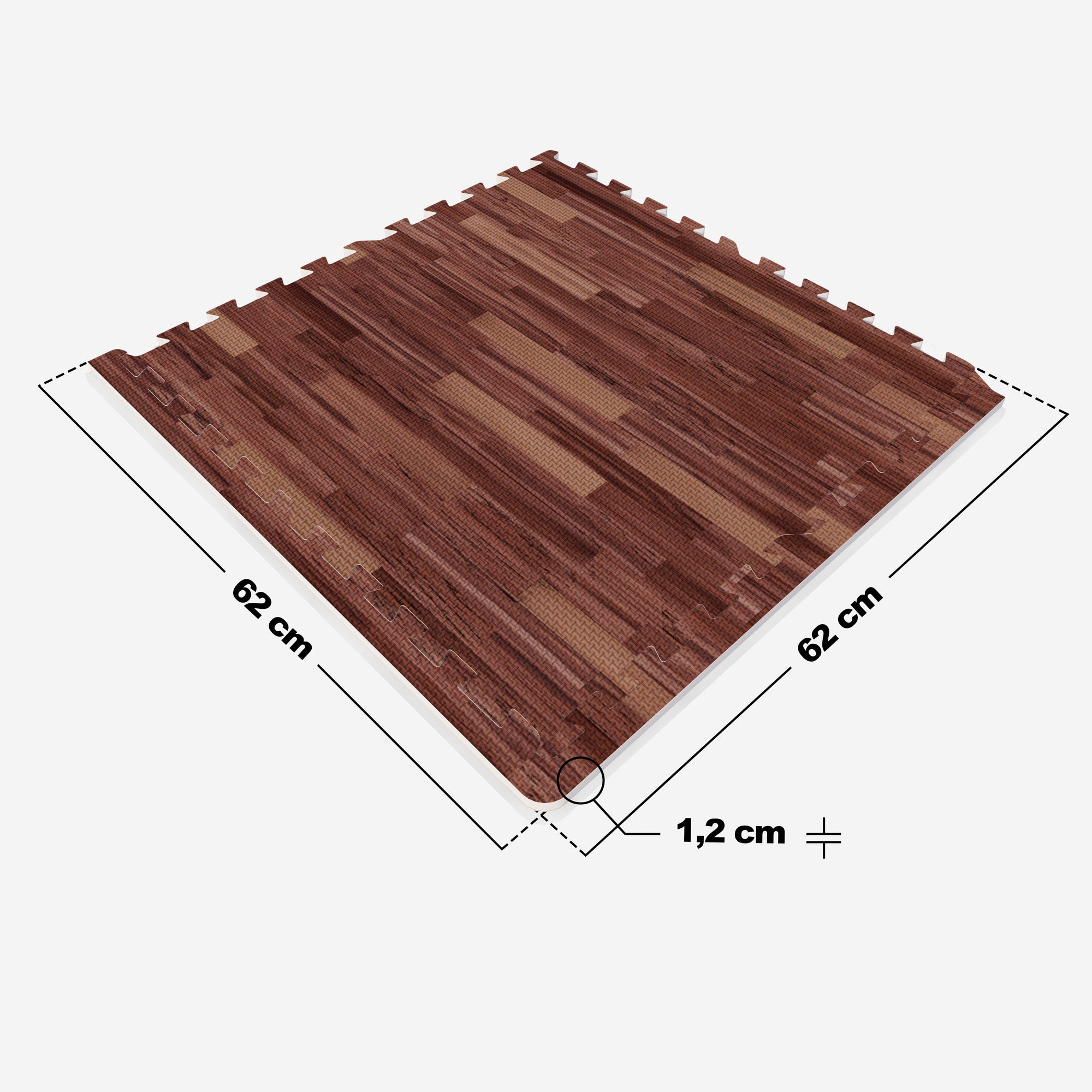 Aizsargpaklājs 6 daļas + 12 malu daļas 60 x 60 x 1,2 cm