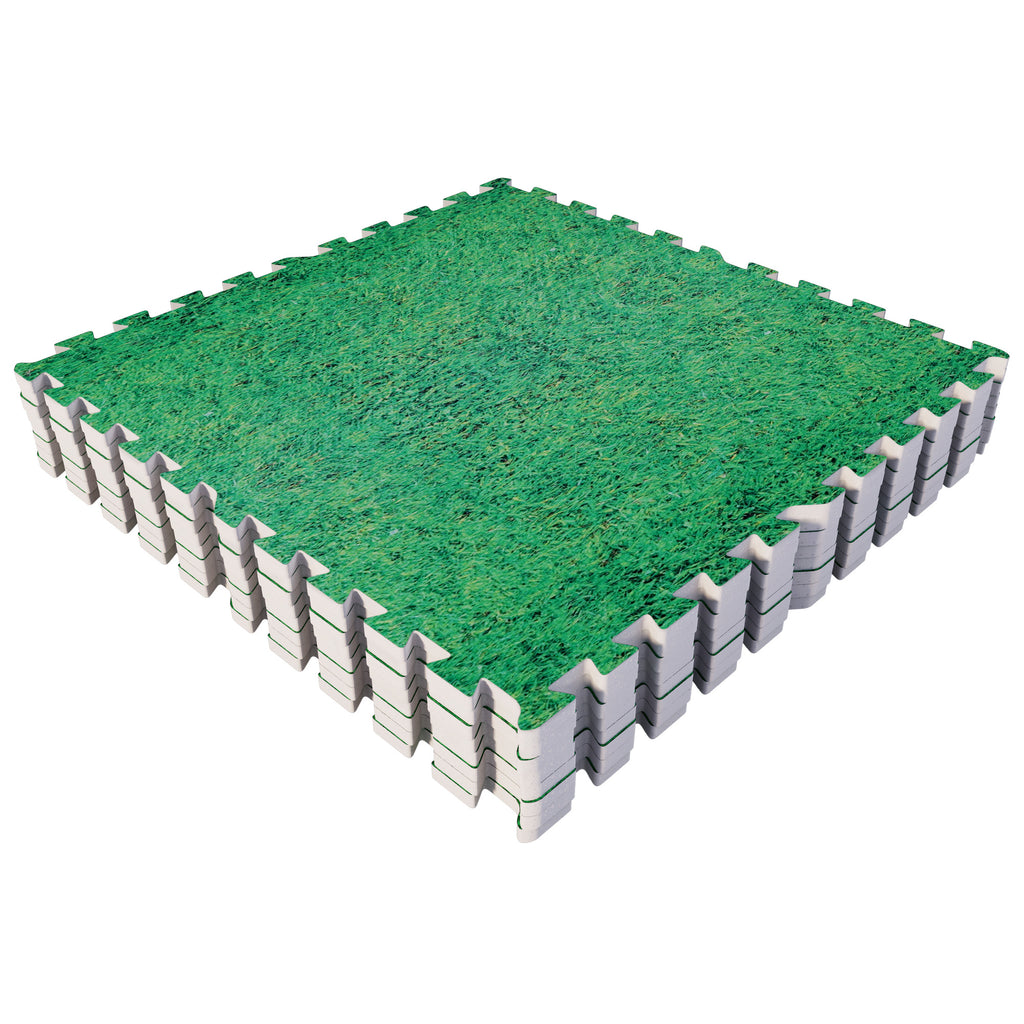 Treniņu paklājs 8 daļas 60 x 60 x 1,2 cm zāles dizains