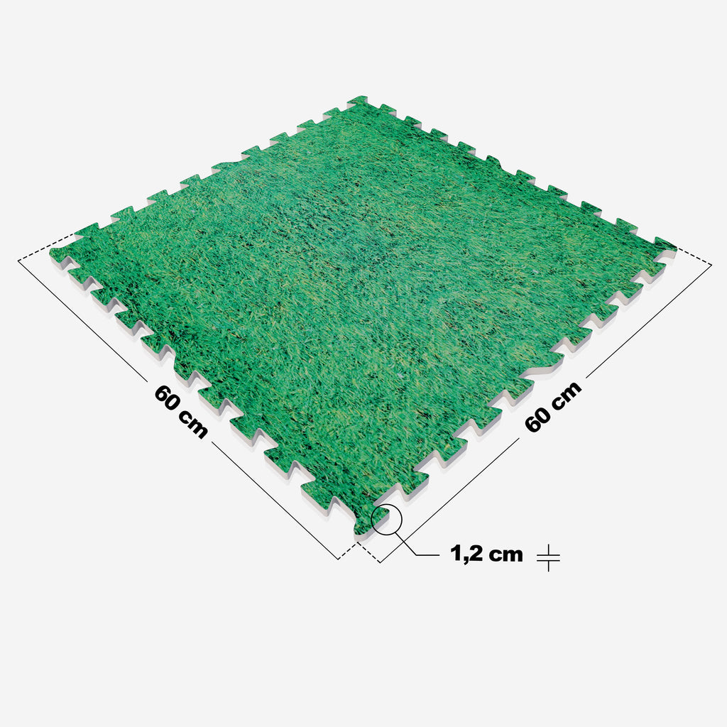 Treniņu paklājs 8 daļas 60 x 60 x 1,2 cm zāles dizains