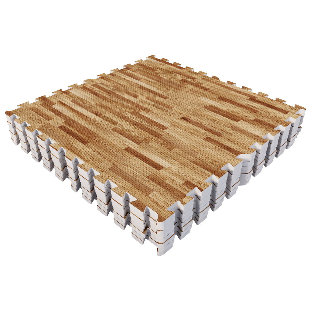 Treniņu paklājs, 8 gabali, 60 x 60 x 1,2 cm, koka raksts