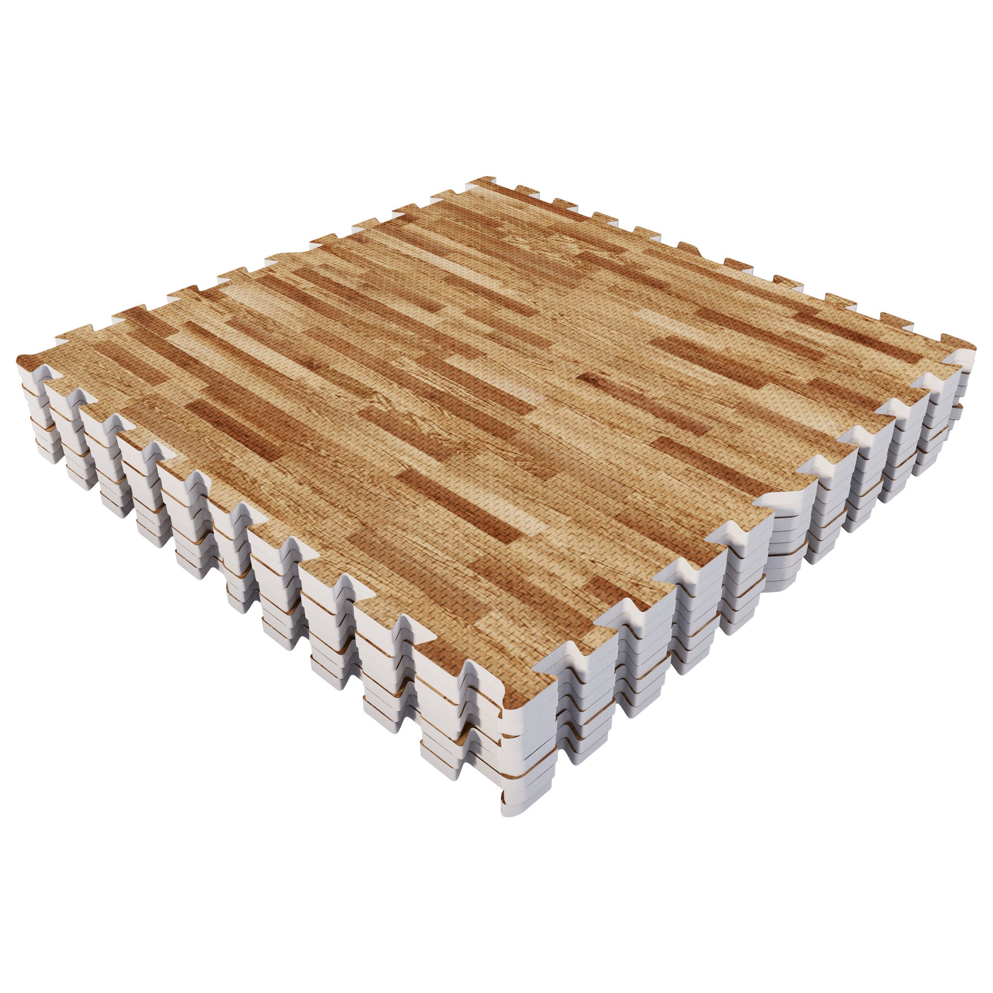 Treniņu paklājs, 8 gabali, 60 x 60 x 1,2 cm, koka raksts