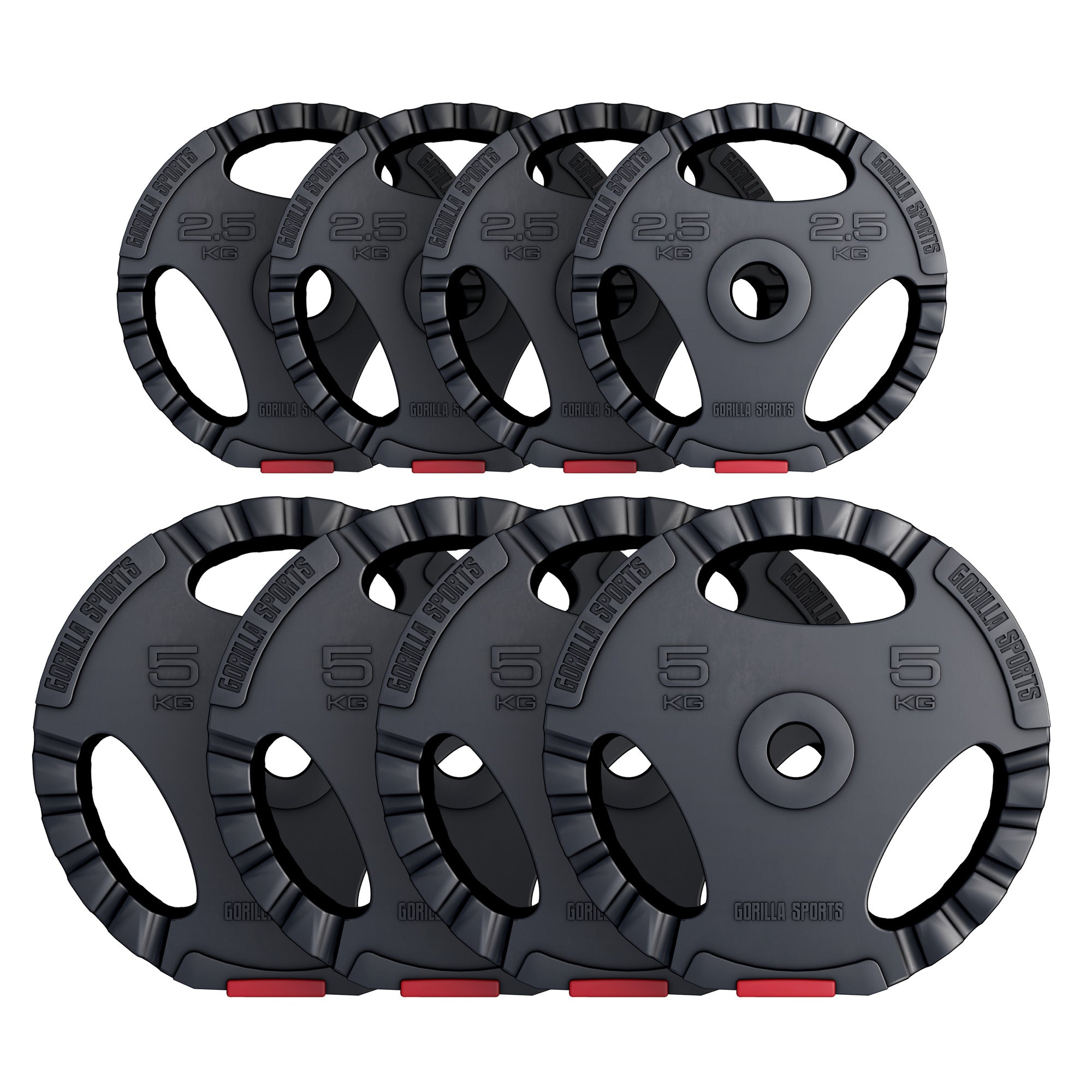 Vinila svaru diski ar rokturiem 4 x 2,5 kg + 4 x 5 kg