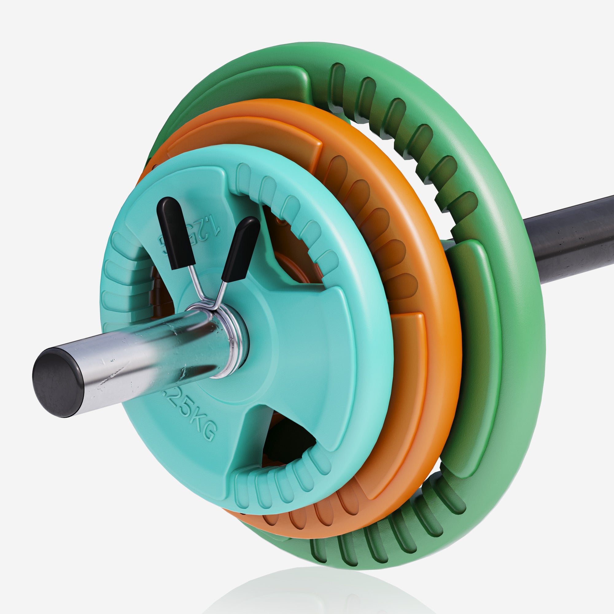 Pump stieņa komplekts 19,3 kg ar gumijotiem svaru diskiem