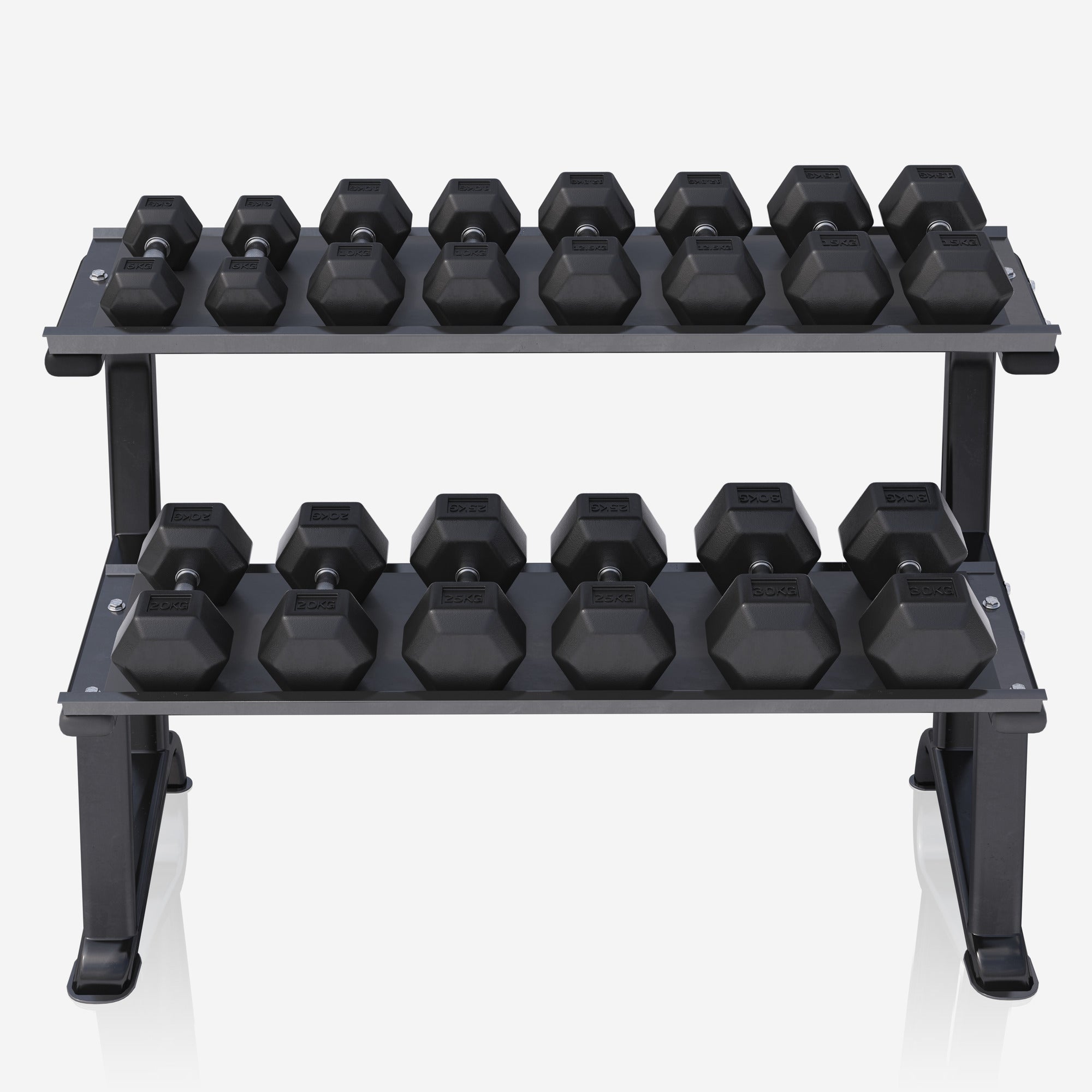 Hexagon hanteles komplekts 237 kg ar statīvu