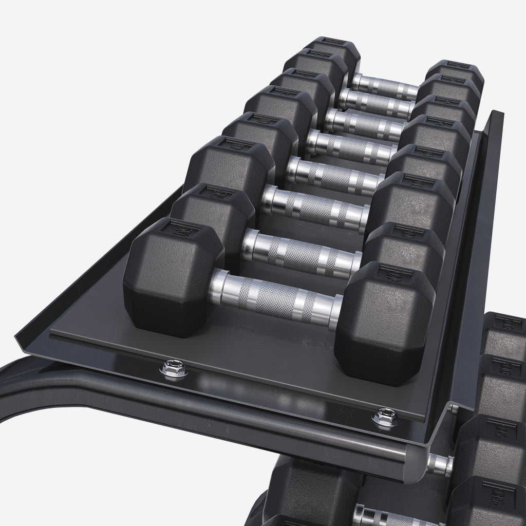 Hexagon hanteles komplekts 237 kg ar statīvu