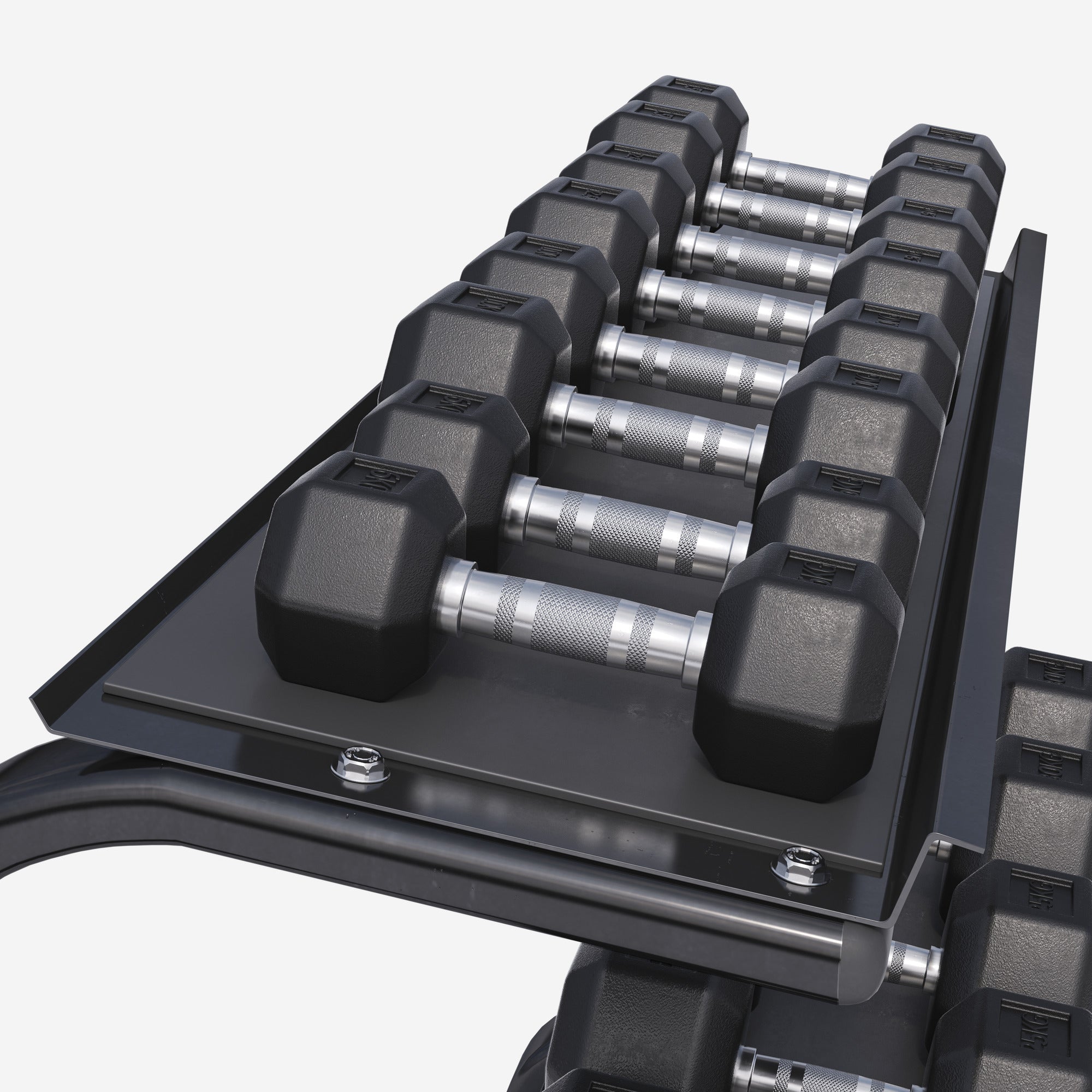 Hexagon hanteles komplekts 237 kg ar statīvu