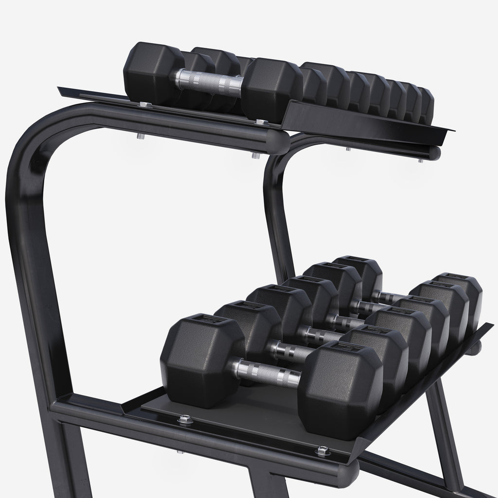Hexagon hanteles komplekts 237 kg ar statīvu