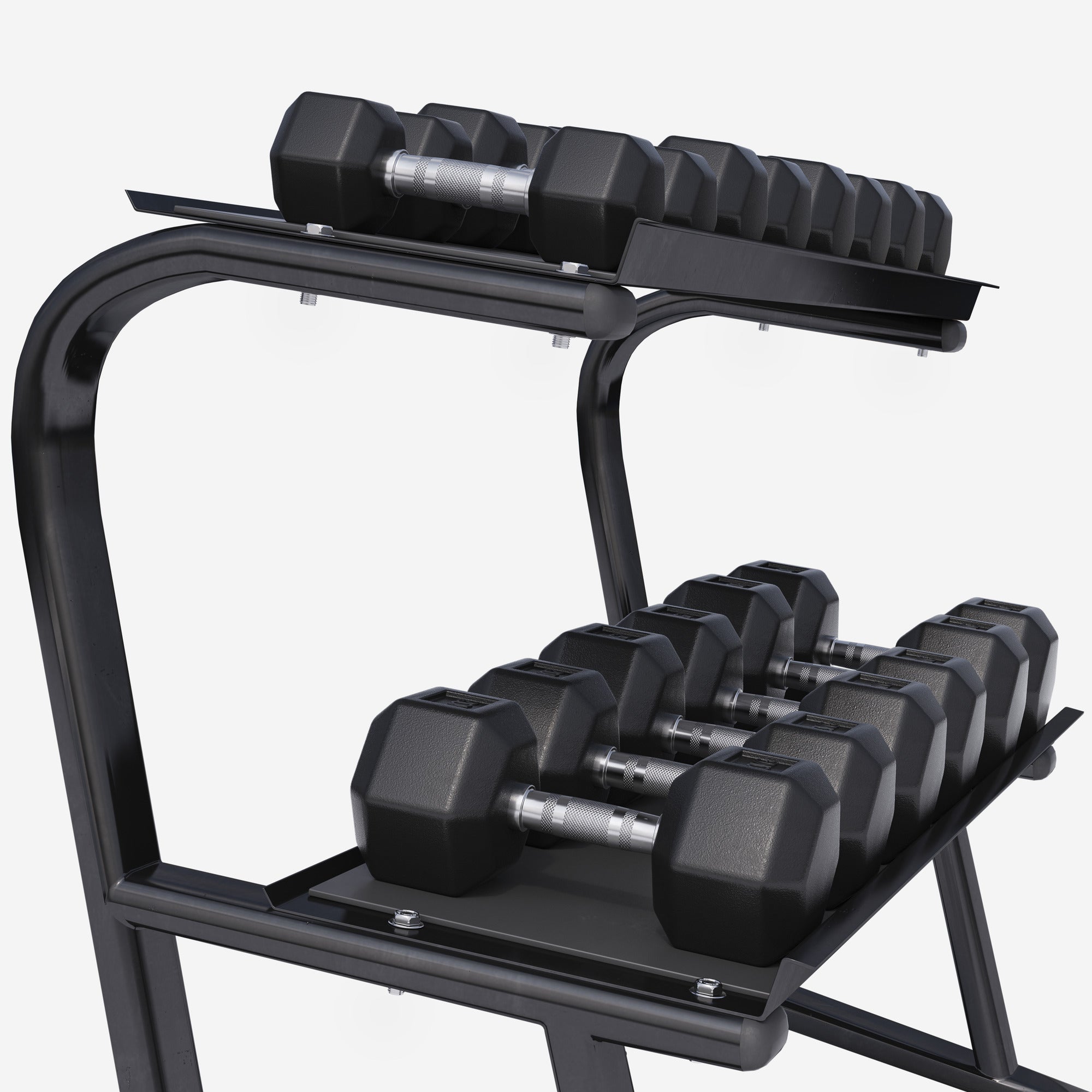 Hexagon hanteles komplekts 237 kg ar statīvu