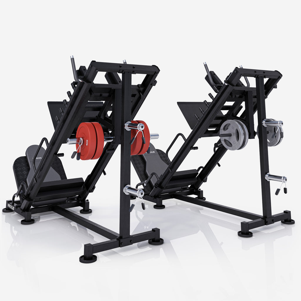 Kāju prese / hack pietupienu trenažieris 300 kg
