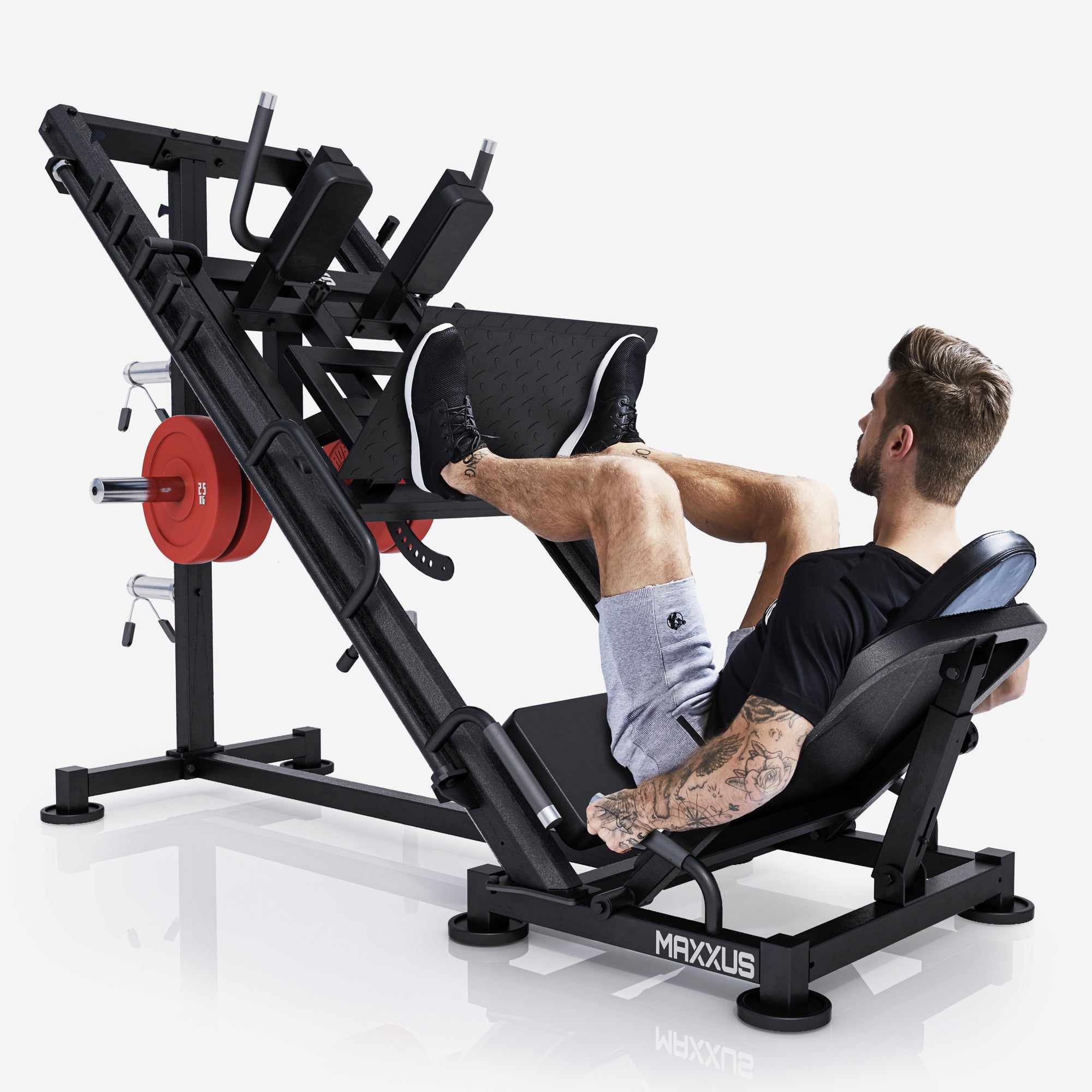 Kāju prese / hack pietupienu trenažieris 300 kg