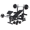 Daudzfunkcionāla treniņu stacija ar 100 kg Tri Grip svaru komplektu