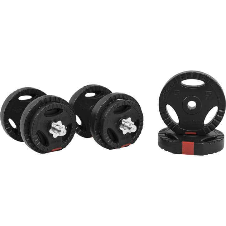 Tri Grip hanteļu komplekts 30 kg ar 35 cm stieņiem