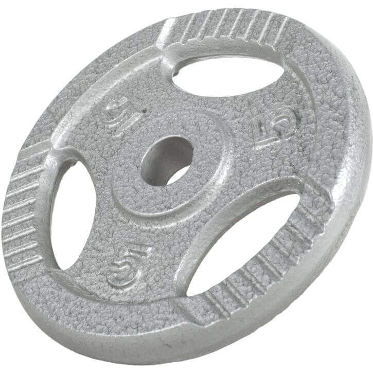 Čuguna svaru disks ar rokturiem 5 kg 30 mm
