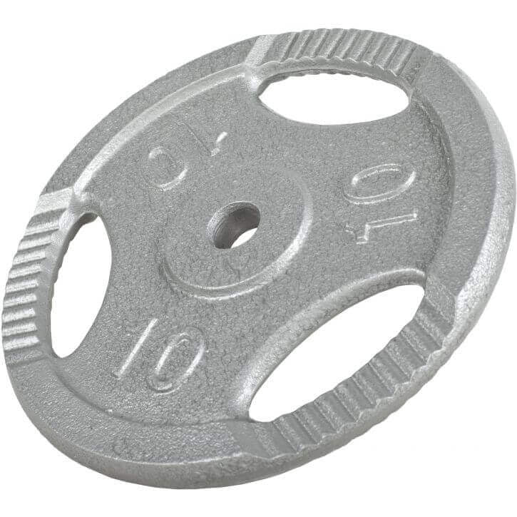 Čuguna svaru disks ar rokturiem 10 kg 30 mm