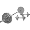 Svaru stieņa komplekts 100 kg ar čuguna svaru diskiem
