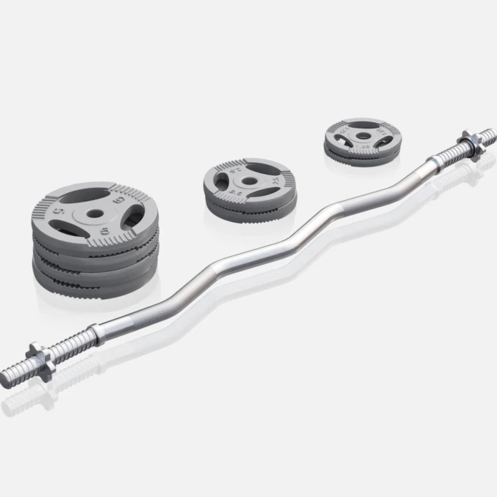 Tri Grip stieņa un disku komplekts 35 kg ar EZ stieni