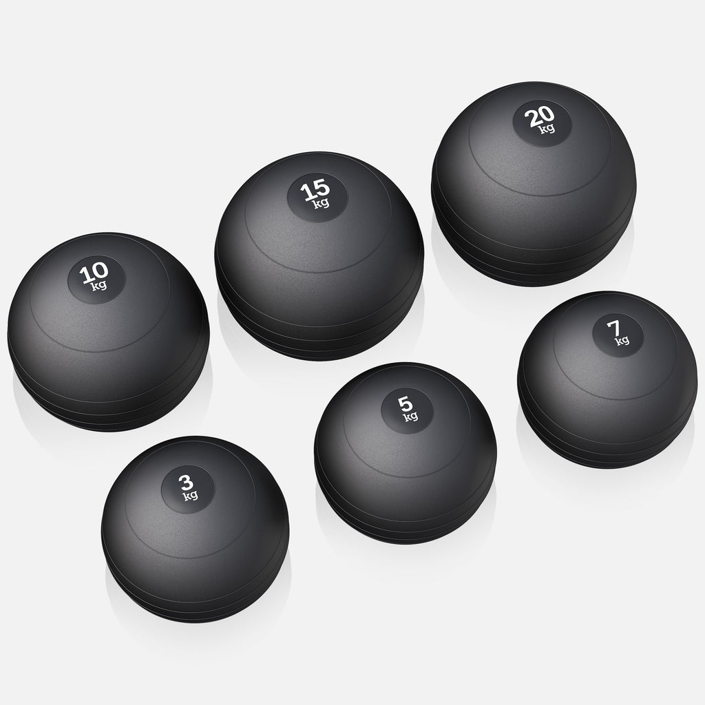 Slam Ball medicīnas bumba 3–20 kg, neslīdoša gumijas virsma