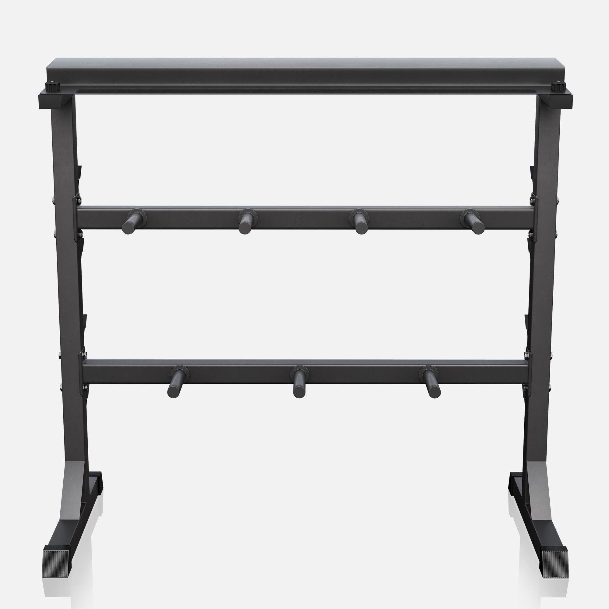 3-In-1 svaru statīvs svaru diskiem, hantelēm un stieņiem, melns