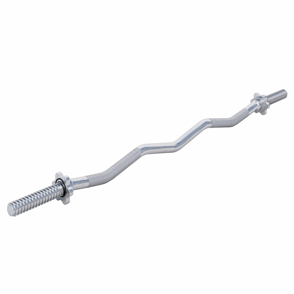 EZ bicepsa stienis 120 cm ar vītņotiem fiksatoriem, hroms