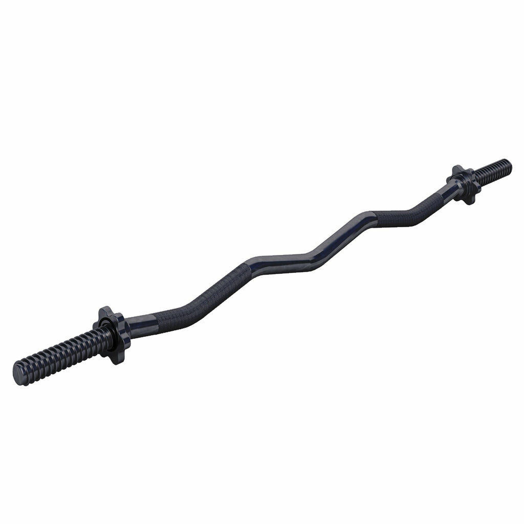 EZ bicepsa stienis 120 cm ar vītņotiem fiksatoriem, melns