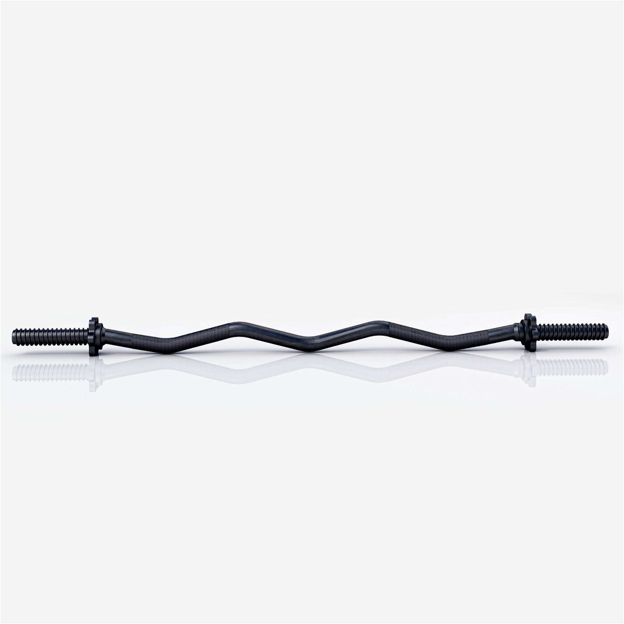 EZ bicepsa stienis 120 cm ar vītņotiem fiksatoriem, melns