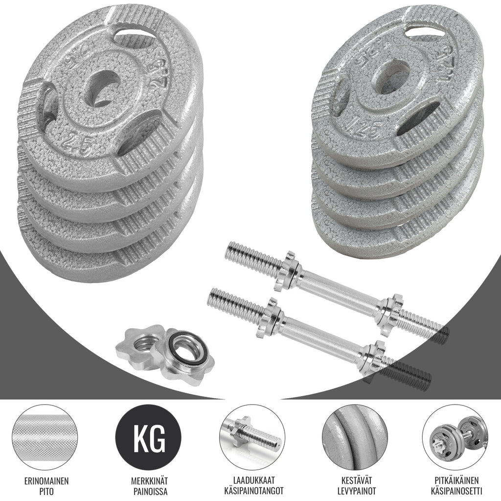 Tri Grip čuguna hanteļu komplekts 30 kg