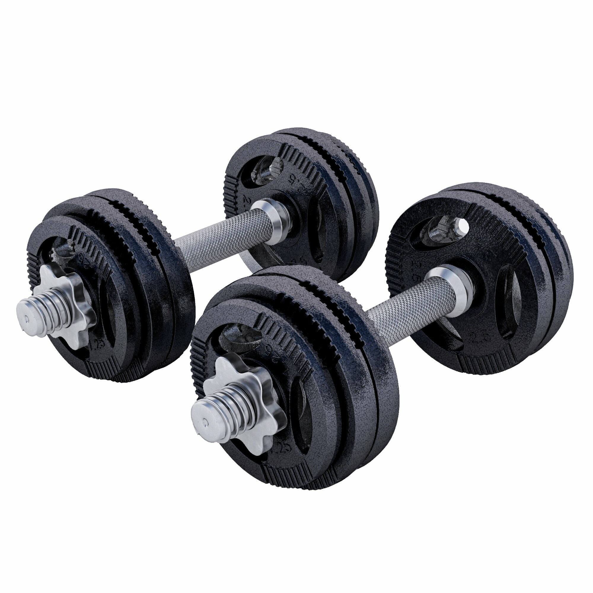 Tri Grip hanteļu komplekts 30 kg ar vītņotām fiksatoriem