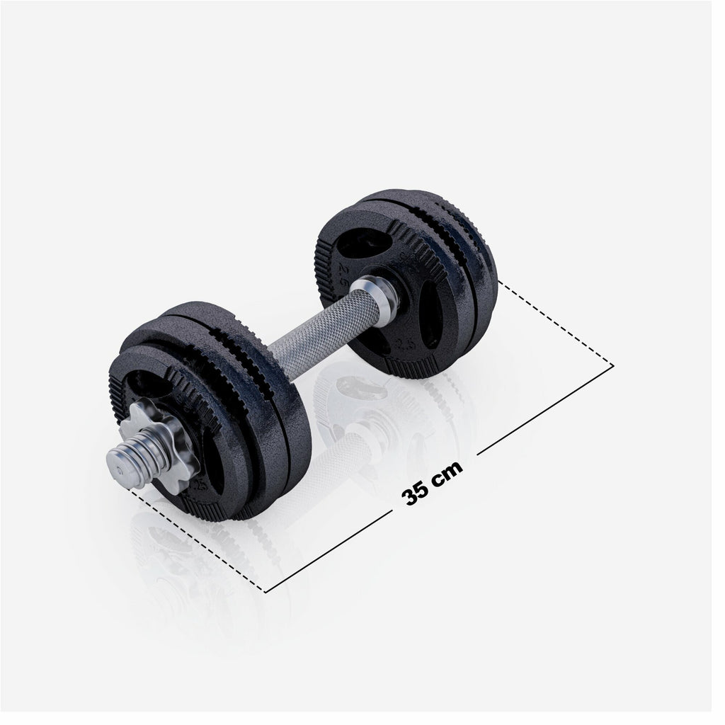 Tri Grip hanteļu komplekts 30 kg ar vītņotām fiksatoriem