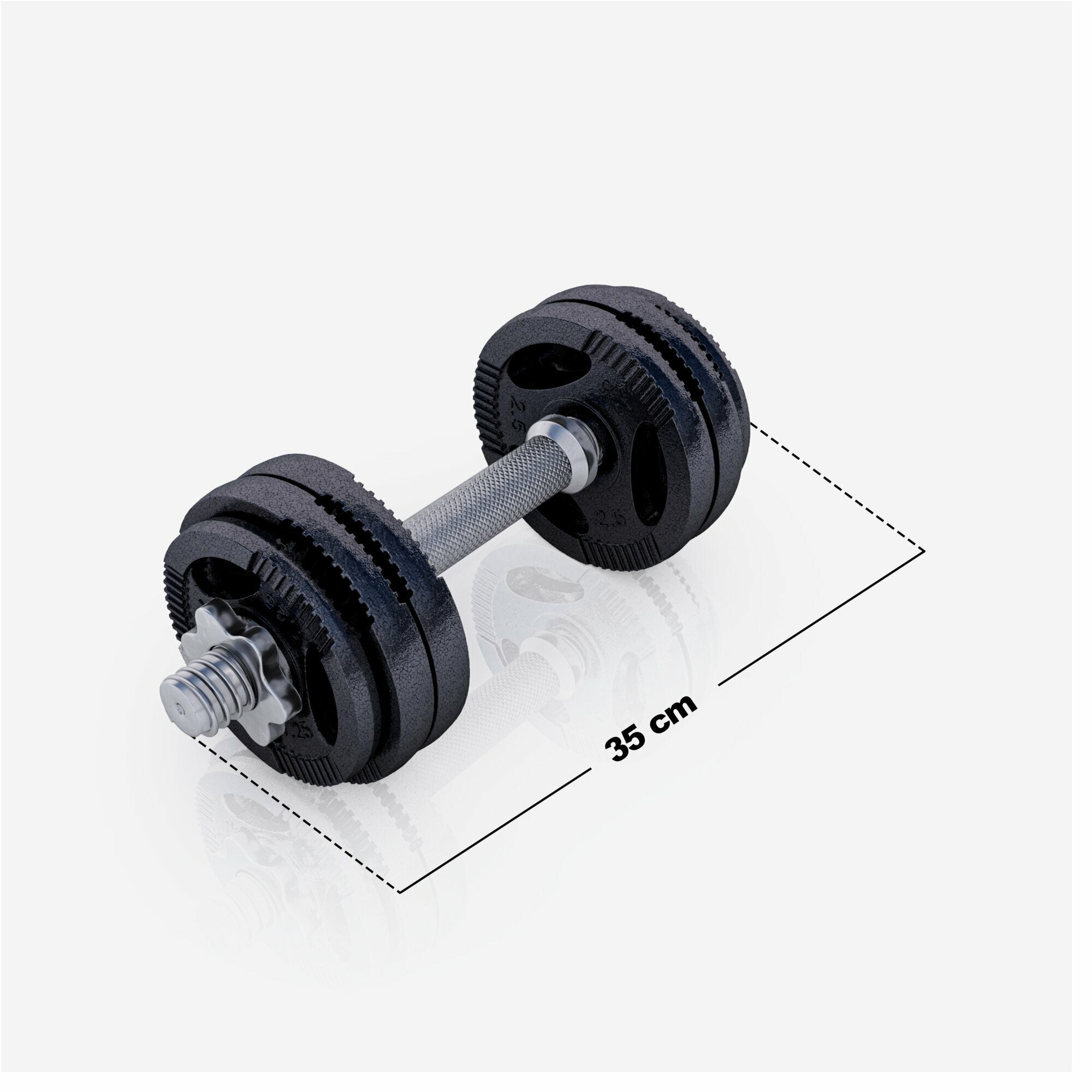 Tri Grip hanteļu komplekts 30 kg ar vītņotām fiksatoriem