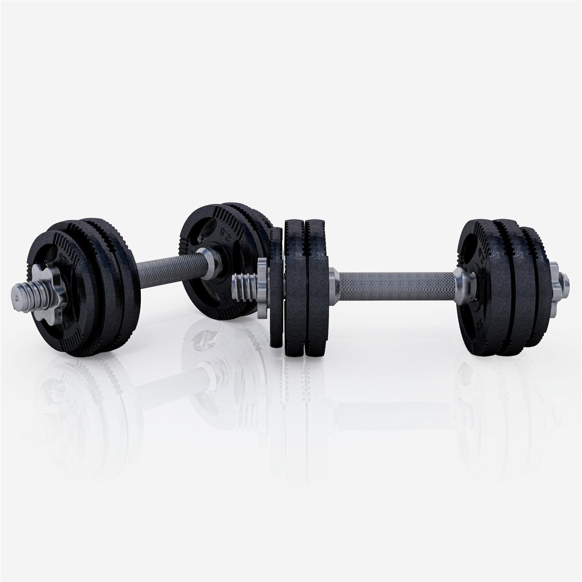 Tri Grip hanteļu komplekts 30 kg ar vītņotām fiksatoriem