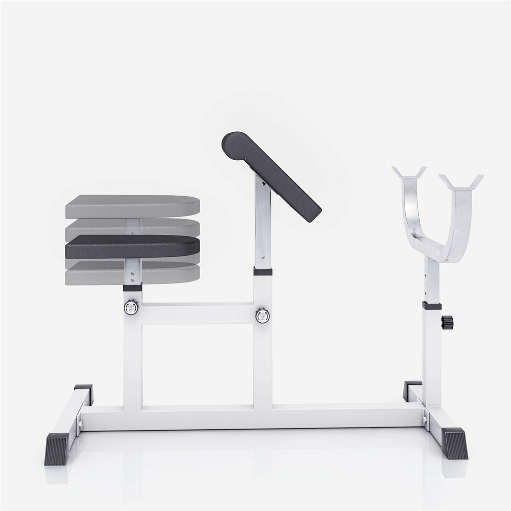 Regulējams Scott sols bicepsa treniņam, balts/melns