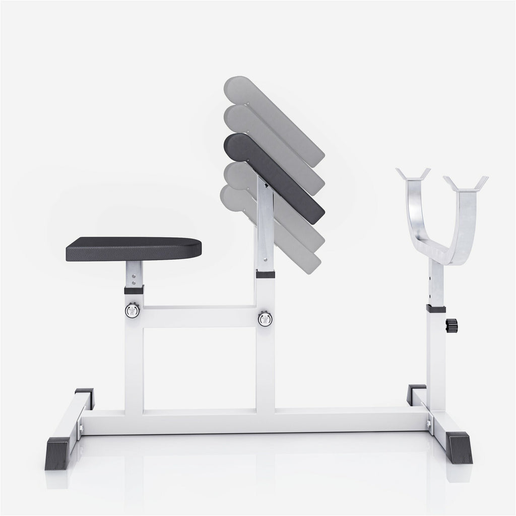 Regulējams Scott sols bicepsa treniņam, balts/melns