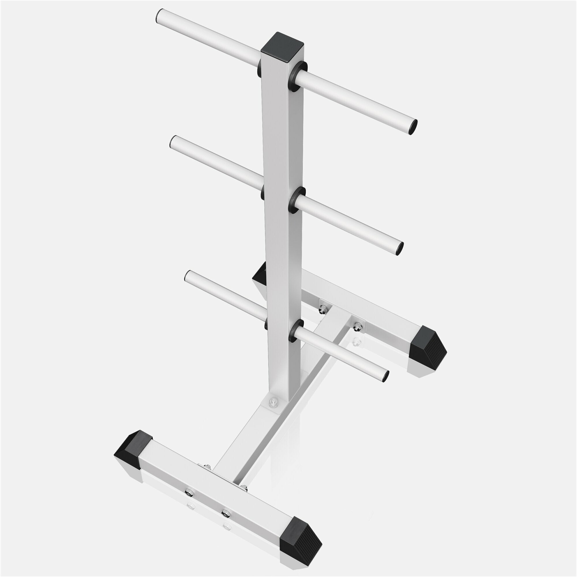 Vertikāls svaru disku statīvs 30 mm svaru diskiem, balts