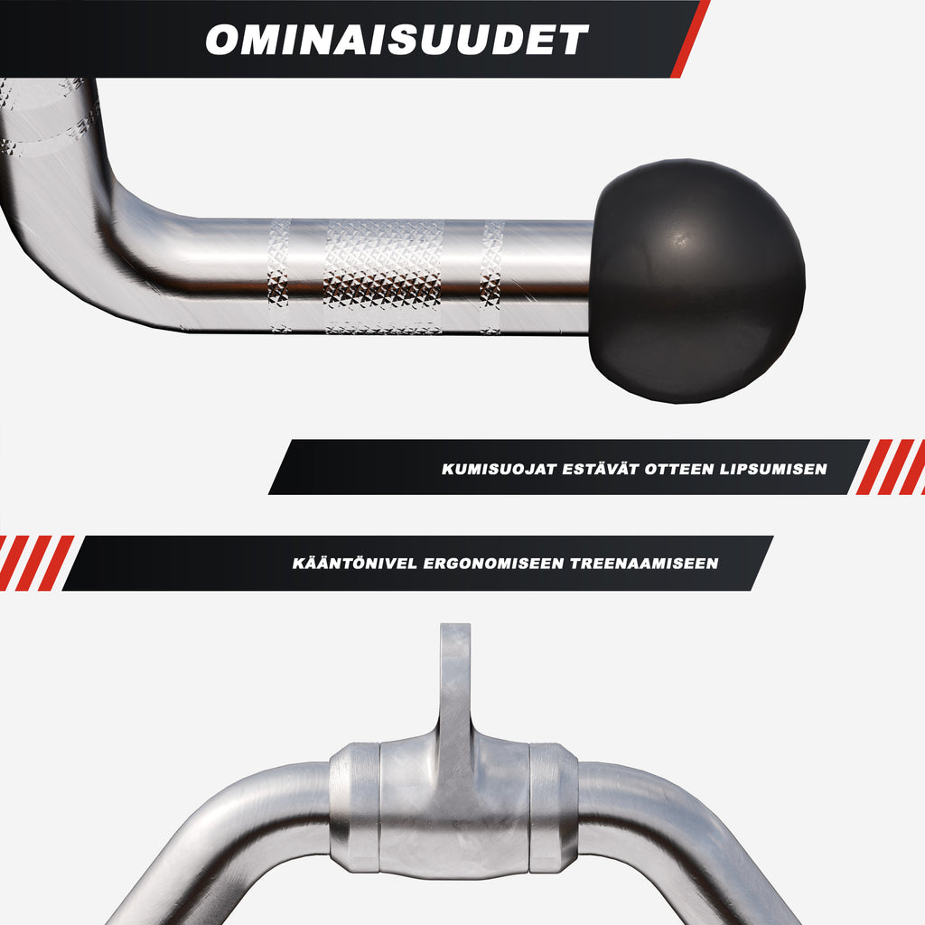 Gumijots airēšanas rokturis trenažierim 30 cm