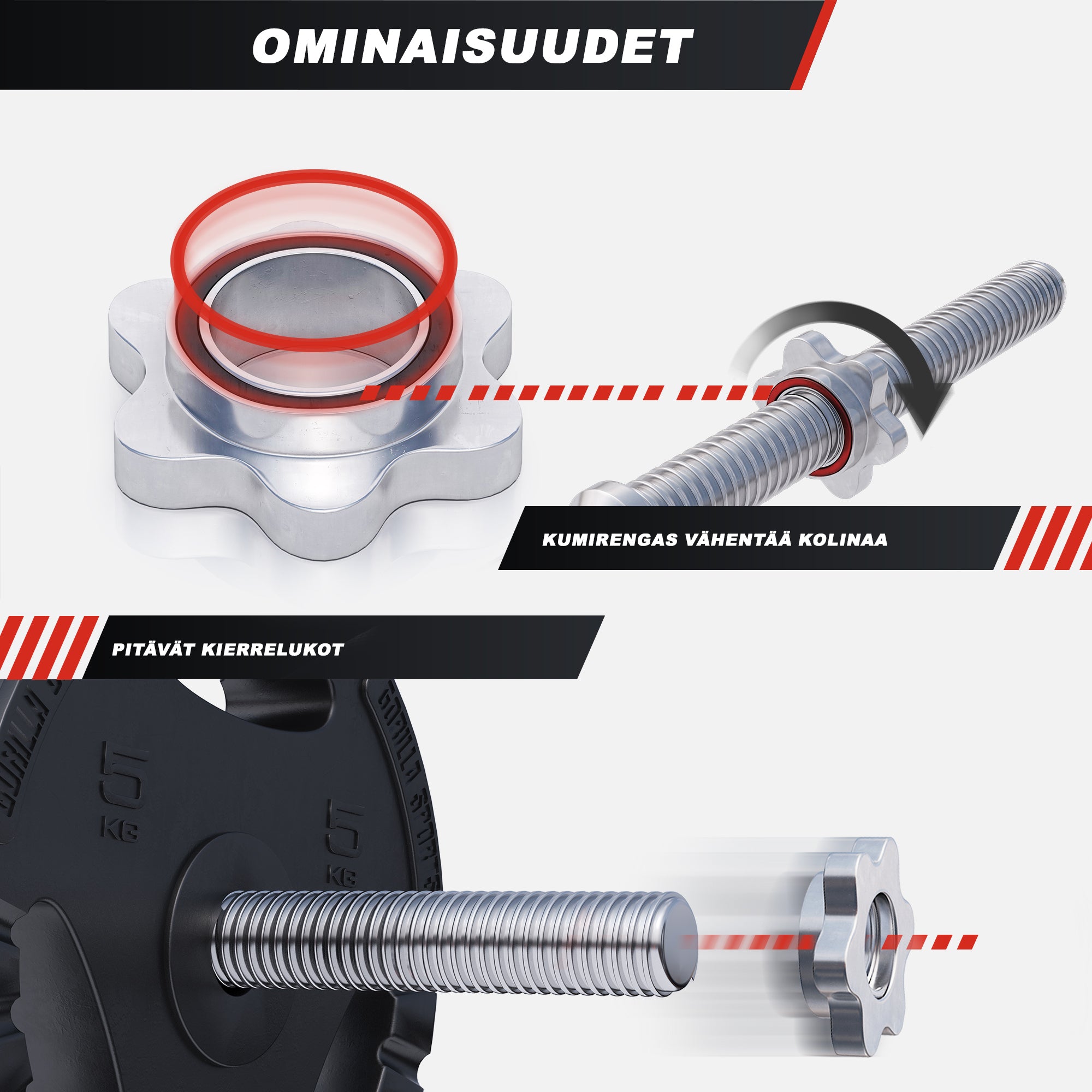Vinila Tri Grip stieņa komplekts 70 kg