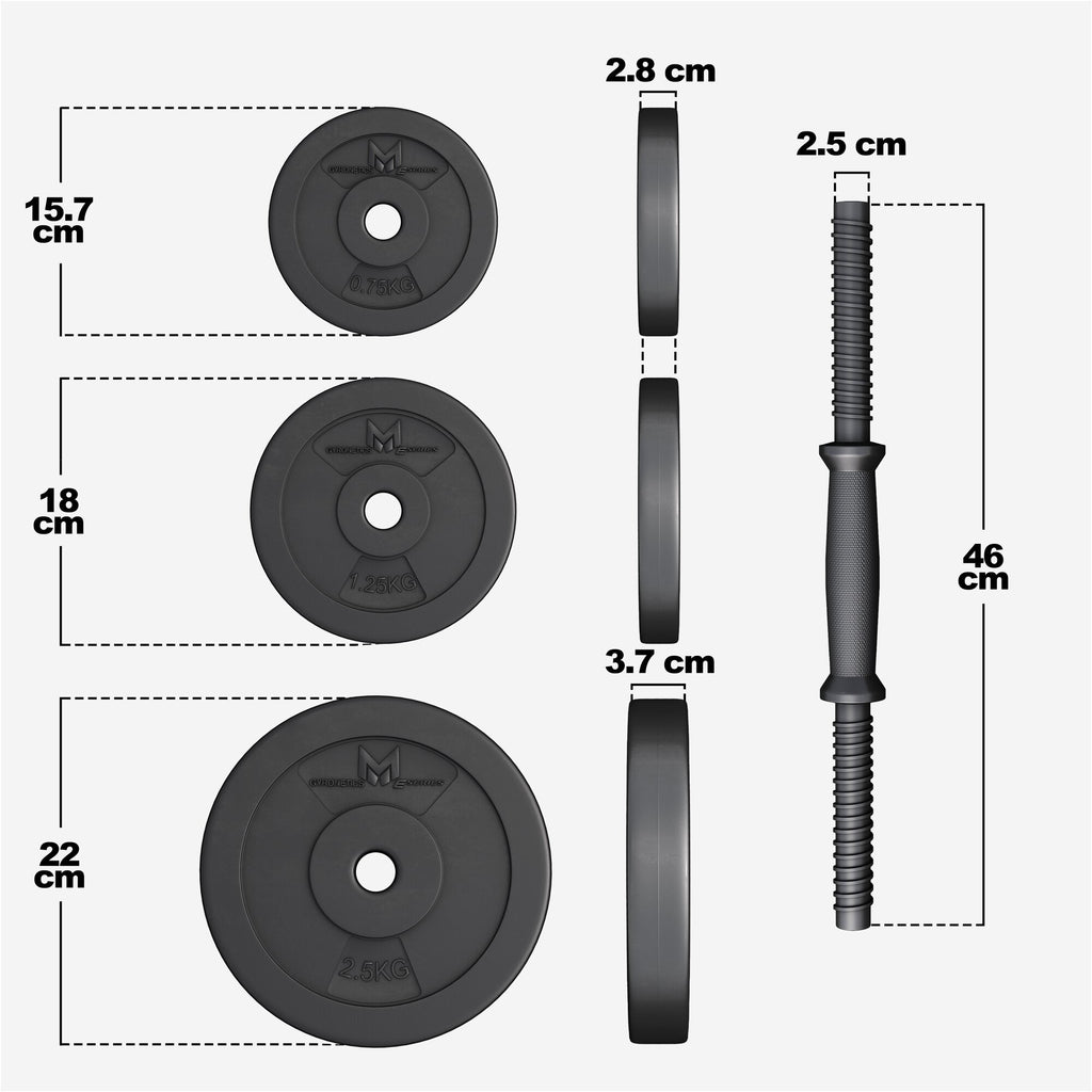 Regulējams hanteles komplekts 30 kg