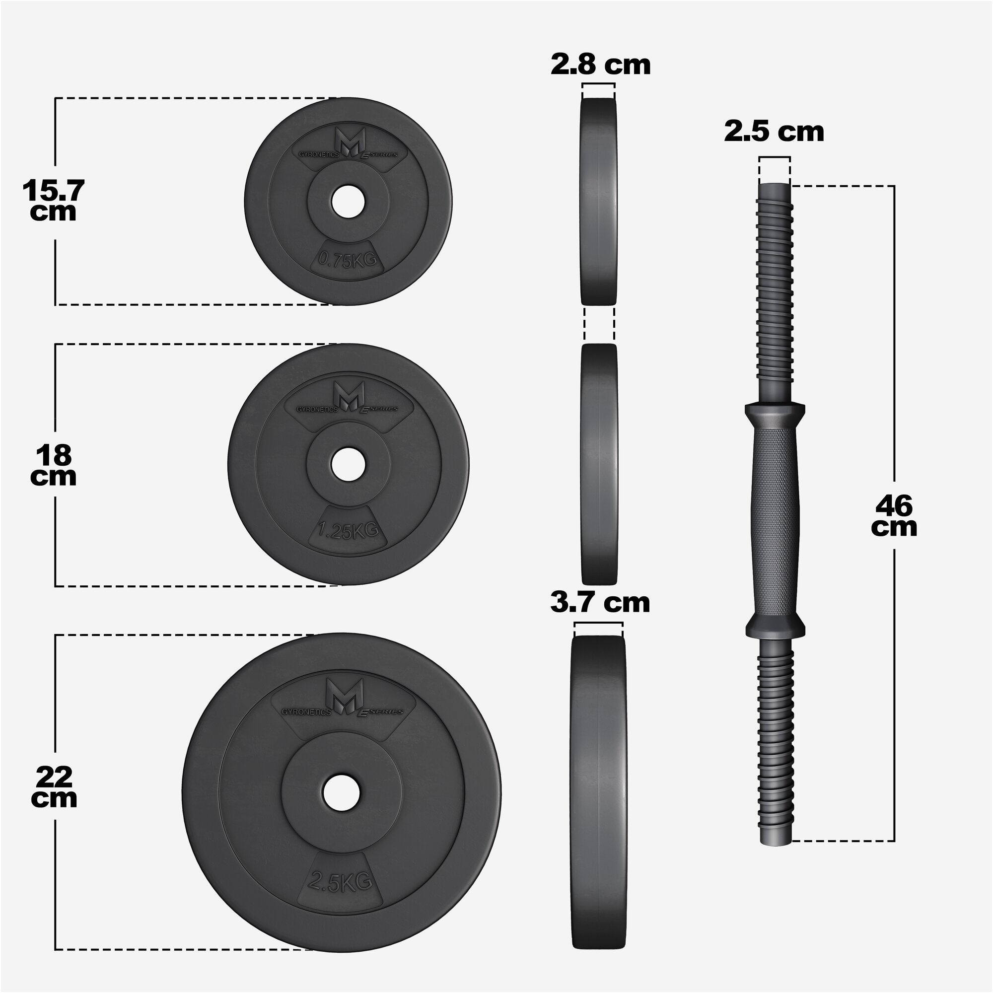 Regulējams hanteles komplekts 30 kg