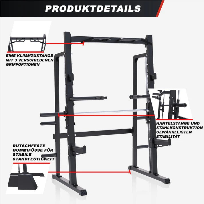 Half Rack Smith trenažieris ar svaru disku turētājiem