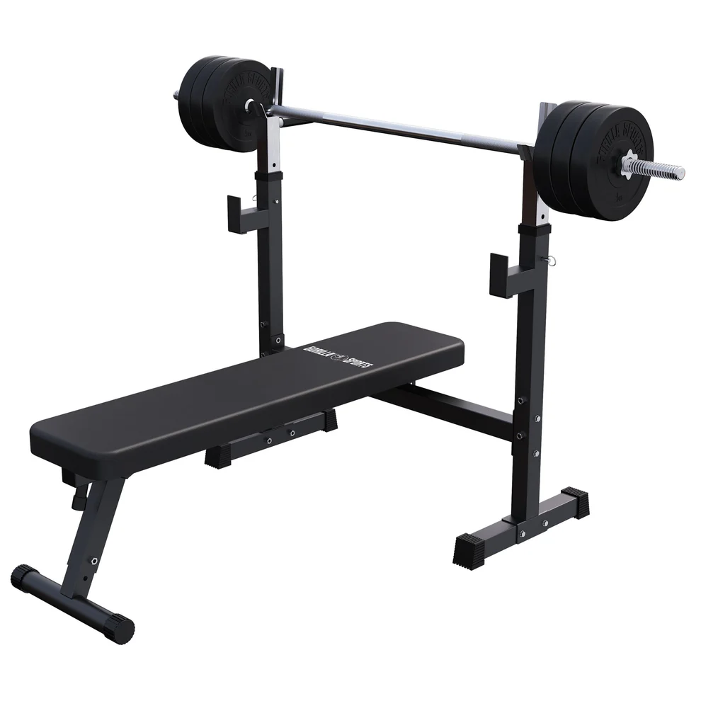 Salokāms svarcelšanas sols + 40 kg svaru stieņa komplekts