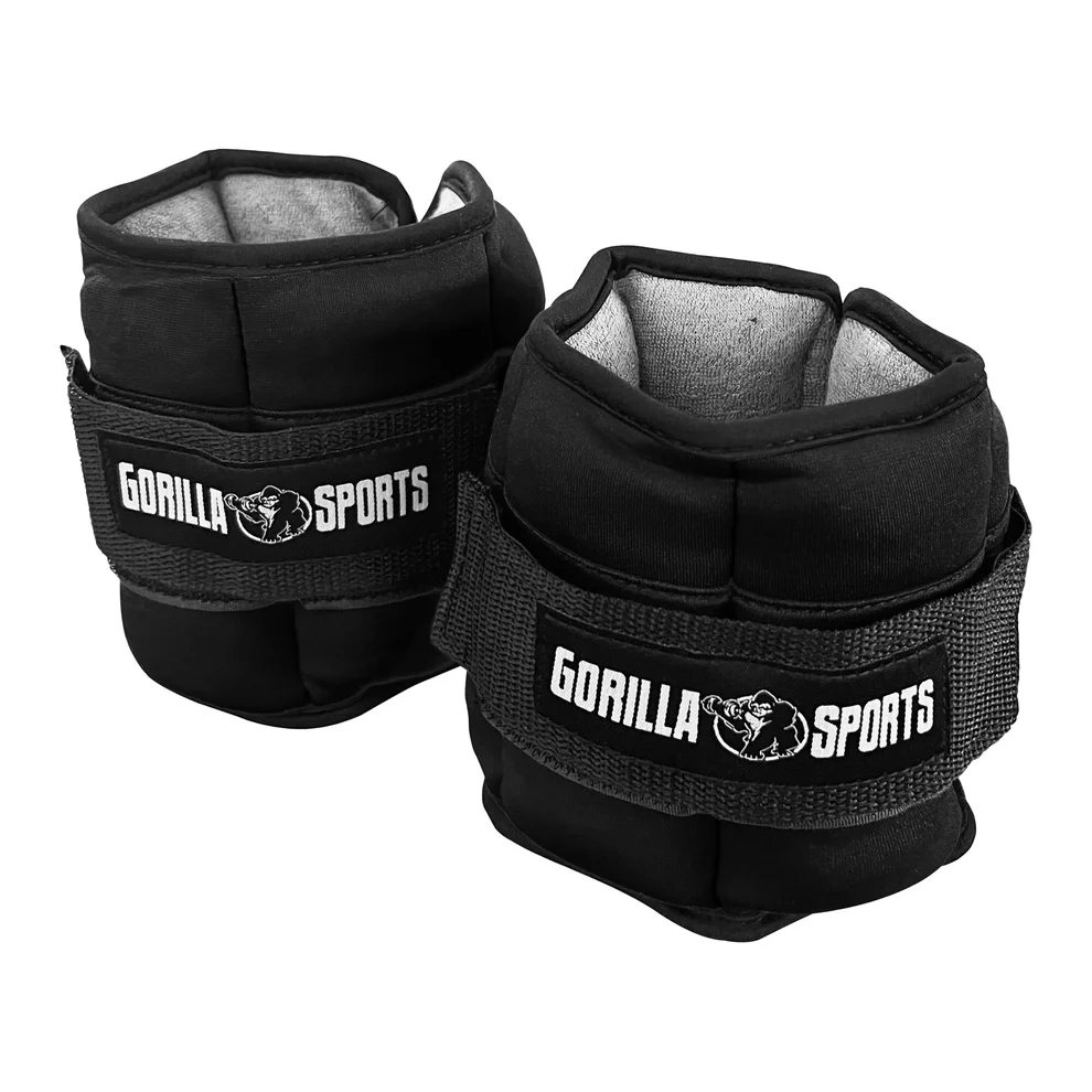 Regulējami plaukstu un potīšu svari 0,45–2,25 kg, melni
