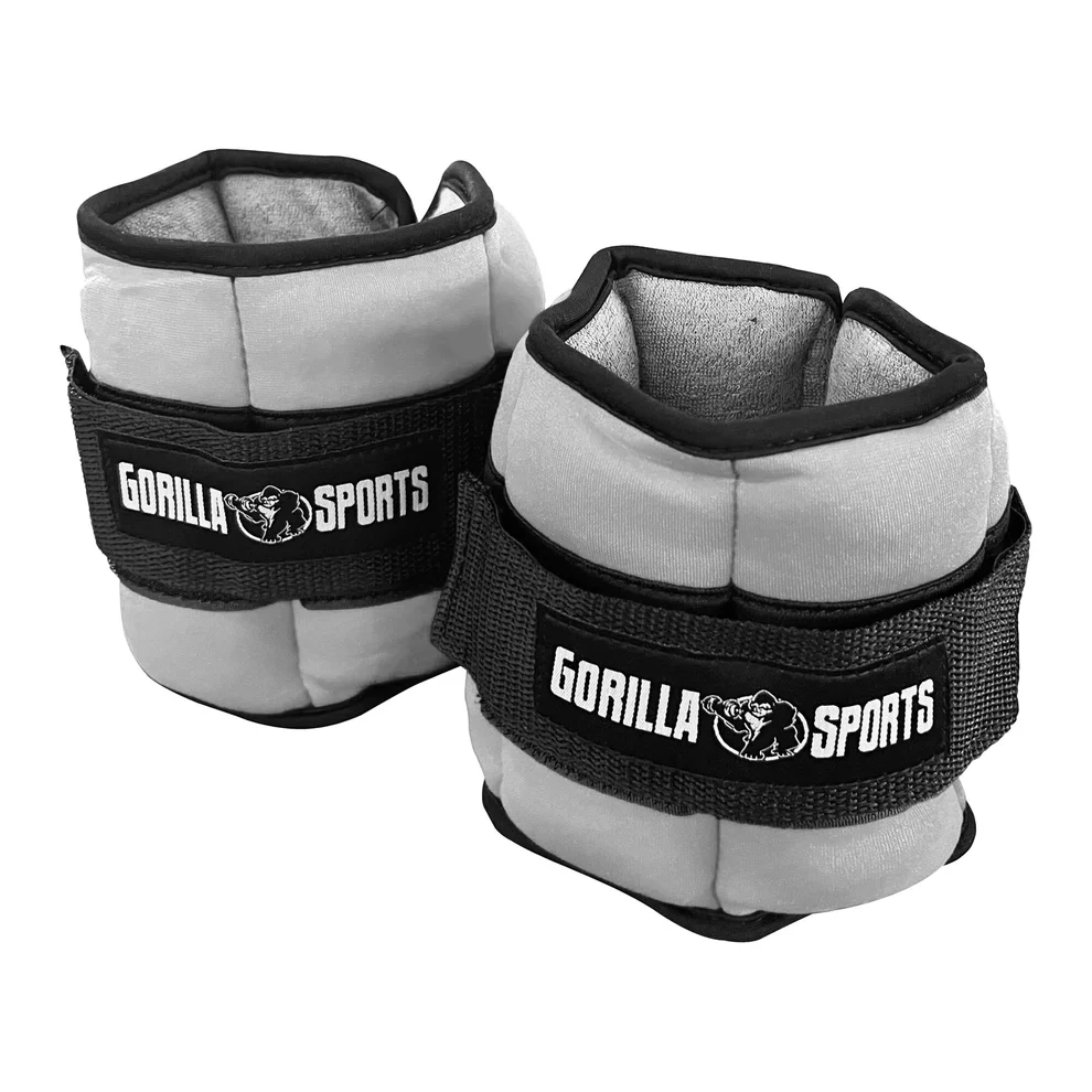 Regulējami plaukstu un potīšu svari 0,45–2,25 kg, pelēki