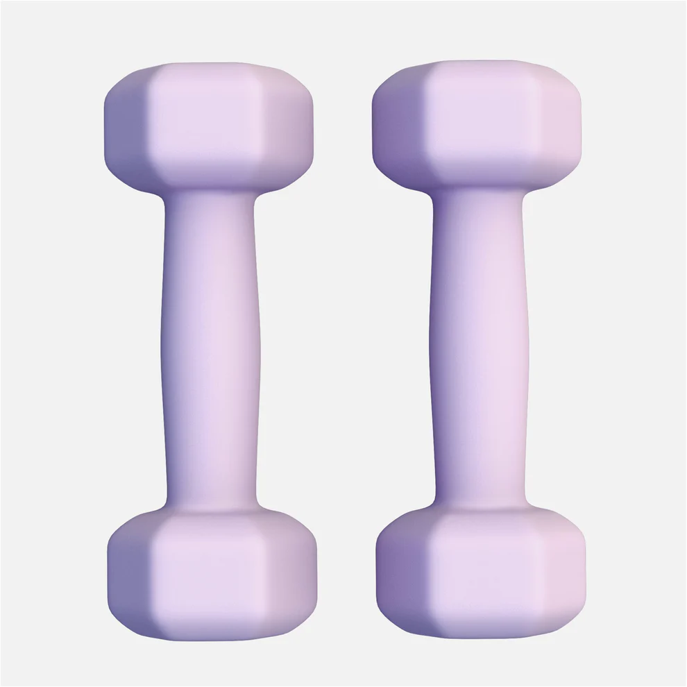 Neoprēna hanteles 1 kg / 2 gab., violetas