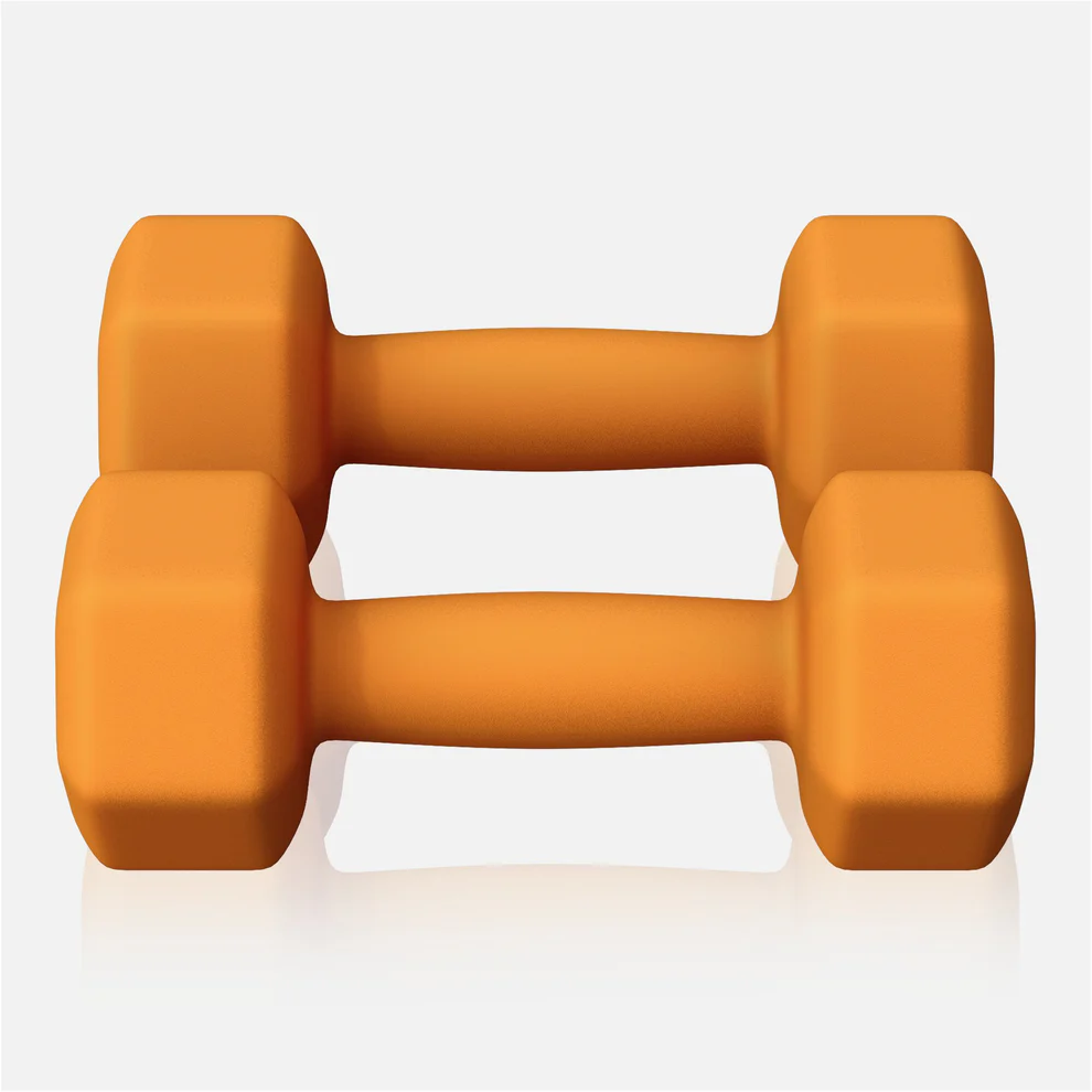 Neoprēna hanteles 3 kg / 2 gab., oranžas